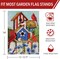 July 4th Patriotic Cardinal Red Birds Garden Flag, American USA Yard Home Decorative Flower Outside Decoration, America Memorial Day Spring Summer Burlap Outdoor Small Decor Double Sided 12x18